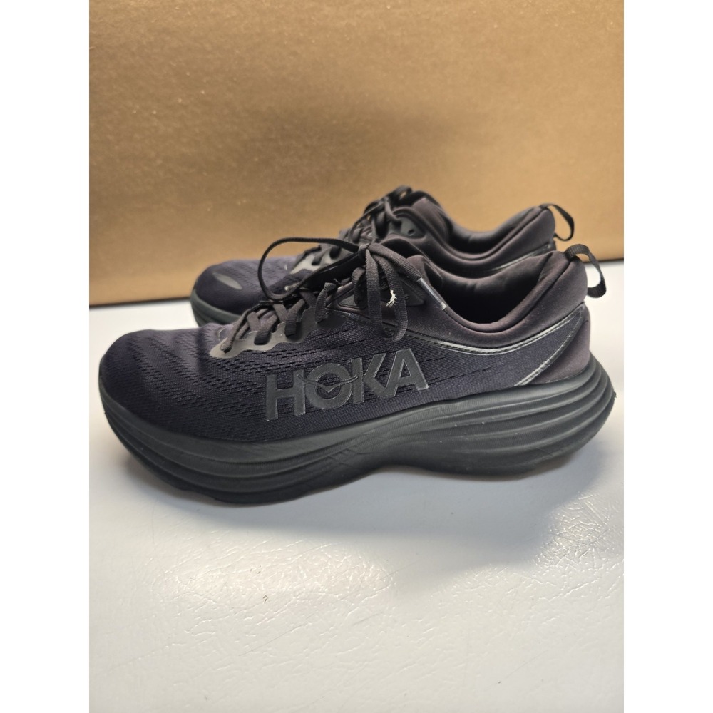 HOKA Bondi 8 Shoes Mens 11.5 D Running Sneakers 1123202 Triple Black One One